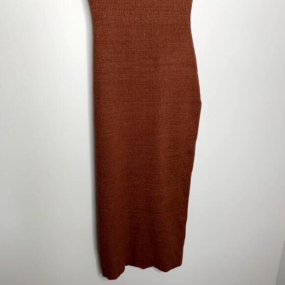 Naadam Reversible Cashmere Blend Ribbed Twist Dress Size Small - Picture 5 of 13